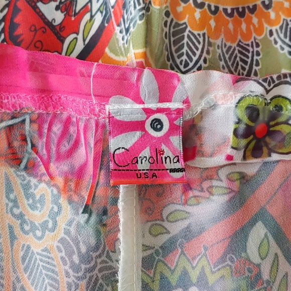 Flowy sheer beach capris. Drawstring 1 size. - Picture 7 of 7